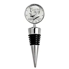 JFK 1964 First Year of Issue Half Dollar Coin Wine Stopper