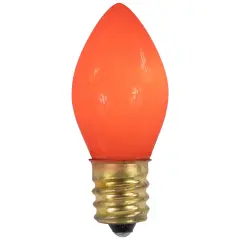 Northlight Opaque C7 Incandescent Christmas Replacement Bulbs - Orange - Pack of 25