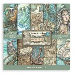 Stamperia Songs Of The Sea 8"X8" Double-Sided Paper Pad