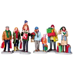 Lemax&copy; Caddington Village Accessory&trade;: Holiday Shoppers, Set of 6