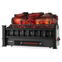 Electric Fireplace Heater with Realistic Ember Bed