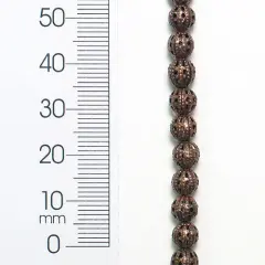 6 Packs of Filigree Metal Round Beads 8 Inch Strands Pack of 2