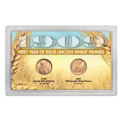 1909 and 1909 VDB &ldquo;First-Year of Issue" Lincoln Wheat-Ear Pennies