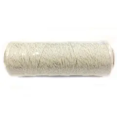 Wrapables Cotton Baker's Twine 4ply 110 Yard, Metallic Silver