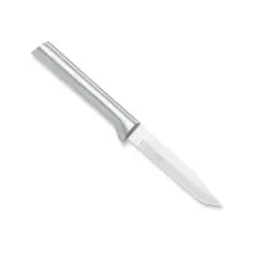 Rada Cutlery Serrated Paring Knife, Stainless Steel Spear Tip Parer Knives for Saw-Cutting Action, Solid Aluminum Handle