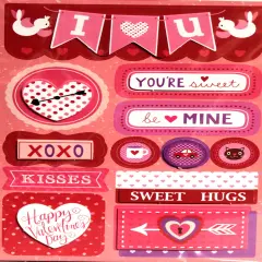 Premium Valentine's Day Dimensional Stickers