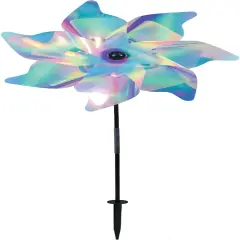 18-inch Striped Iridescent Pinwheel Spinner