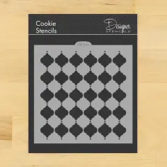 Turkish Basic Pattern Cookie & Craft Stencil | CM100 by Designer Stencils | Cookie Decorating Tools | Baking Stencils for Royal Icing, Airbrush, Dusting Powder | Craft Stencils for Canvas, Paper, Wood | Reusable Food Grade Stencil