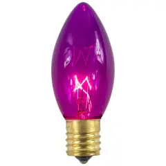 Northlight C9 Transparent Incandescent Christmas Replacement Bulbs - Purple - Pack of 25