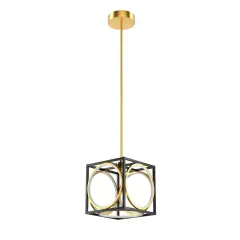 Modern LED Pendant Light with 42 Inches Adjustable Suspender Golden