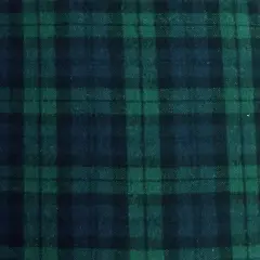 FabricLA 100% Cotton Flannel Fabric - 58/60" Inches (150 CM) - Cotton Tartan Flannel Fabric - Use as Blanket, PJ, Shirt, Cloth Flannel Craft Fabric - Blue & Green, 5 Continuous Yard