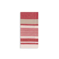 Woven Striped Cloth Napkin, Set of 4 Red and Beige