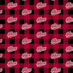 Sykel Enterprises-Indiana University Fleece Fabric-Indiana Hoosiers Buffalo Plaid Fleece Blanket Fabric-Sold by the yard