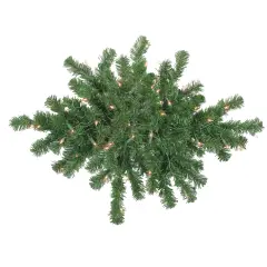Northlight Pre-Lit Windsor Pine Artificial Christmas Swag - 28" - Clear Lights Green