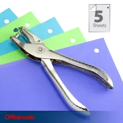 1- Hole Punch, 5 Sheet Capacity, Silver (90091)