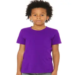 BELLA + CANVAS&reg; Youth Jersey Crewneck Short Sleeve Tee - 3001Y Team purple