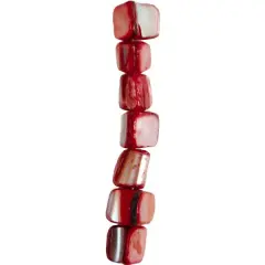 6 Packs of Tinted Shell Nugt Beads Rust Pack of 21
