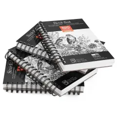 4Pack A5 Spiral Sketch Pads for Drawing, Acrylic Paint