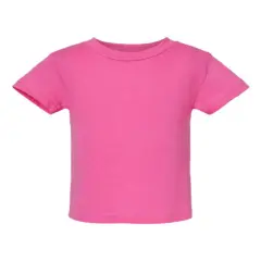 Rabbit Skins&reg; Infant Crew Short Sleeve Cotton Jersey Tee Raspberry