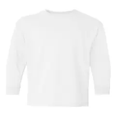 GILDAN&reg; Heavy Cotton Youth Crewneck Long Sleeve T-Shirt White