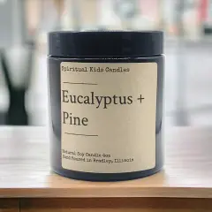 Eucalyptus & Pine Soy Candle 4oz 20-25 Hours Hand Poured with All Natural Soy wax and Fragrant/Essential Oils! | Woodsy Candle | Birthday Gift | Christmas Gift