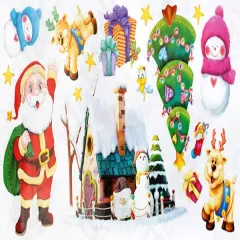 Christmas Wall Decals Stickers Appliques Home Decor