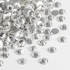 14440 Pieces Flat Back Crystal Rhinestones Round Gems for Nail Art and Craft Glue Fix, Crystal (4.6-4.8mm) SS20