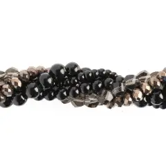 Crystal Lane DIY Bat Orchid Twisted Glass & Pearls Beads, 5 Strands