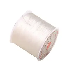 Kitcheniva 0.5mm Flat Elastic String DIY Jewelry Thread White