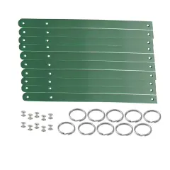 1/2" Blank Leather Keychains Kit - 10 Pre-Cut Blank Keyrings for Stamping & Engraving Green