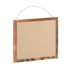 HBCY Creations Wall Mount Linen Board - Wooden Push Pins - Solid Pine Wood Frame - For Kitchen, Classrooms, Restaurant Menus and More!