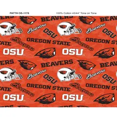 Sykel Enterprises-Oregon State University Cotton Fabric-Oregon State Beavers Tone On Tone Cotton Quilting Fabric