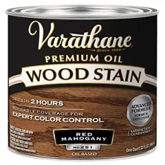 Varathane 211724H Premium Wood Stain, Quart, Red Mahogany