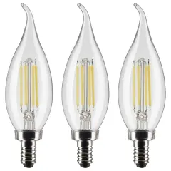 3 Pack - 4.5w CA11 LED E12 Candelabra base 2700K Soft White Bulb