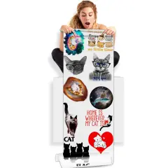 Cat Lovers DTF Gang Sheet, DTF Transfers, Ready To Press - Purrfectly Creative Crafting 22" X 60"