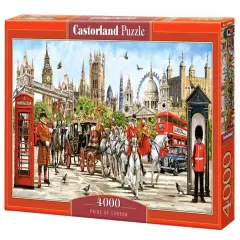 4000 Piece Jigsaw Puzzle, Pride of London, Great Britain, Iconic Monuments of London,Adult Puzzles, Castorland C-400300-2
