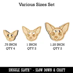 Chihuahua Dog Head Wood Buttons for Sewing Knitting Crochet DIY Craft