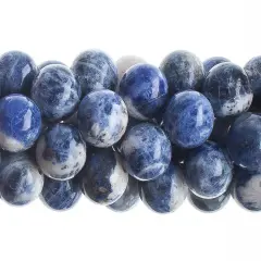Earth's Jewel Semi-Precious 6mm Sodalite Natural Round Strung Bead