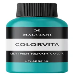 Leather Repair Color Restore for Faded and Scratched Couches Turquoise blue