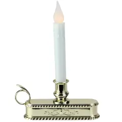 Northlight LED C5 Flickering Christmas Candle Lamp with Handle Base - 8.75" White