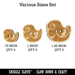 Cute Pigeon Bird Wood Buttons for Sewing Knitting Crochet DIY Craft