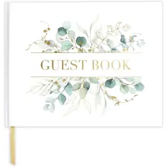 bloom daily planners Guest Book, 7" x 9", Boho Greenery