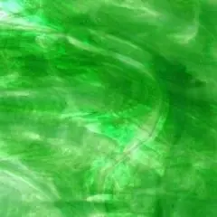 Wissmach Stained Glass Sheet: Dark Green Wispy Opal
