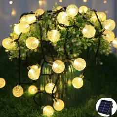Solar-Powered Waterproof 50 LED String Lights Warm white