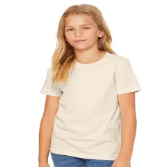 BELLA + CANVAS&reg; Youth Jersey Crewneck Short Sleeve Tee - 3001Y Natural