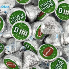 Football Party Candy Party Favors Chocolate Hershey's Kisses BulkTouchdown