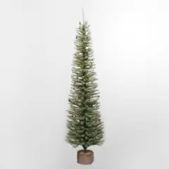 1 Tree - 48" Carmel Pine Tree 432 Tips Wood Base Green