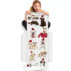 Canine Christmas Chic: DTF Gang Sheets - 22x60, Featuring Dogs with Santa Hats