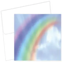 Great Papers! Note Card and White Envelope, Rainbow, 4.75" x 3.375"(folded), 20 count