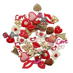 Buttons Galore Valentine's Button Super Value Pack for DIY Craft and Sewing Projects